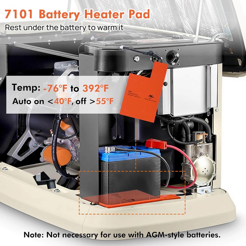Battery Heater Pad for Generac Generator, Battery Warmer Pad for