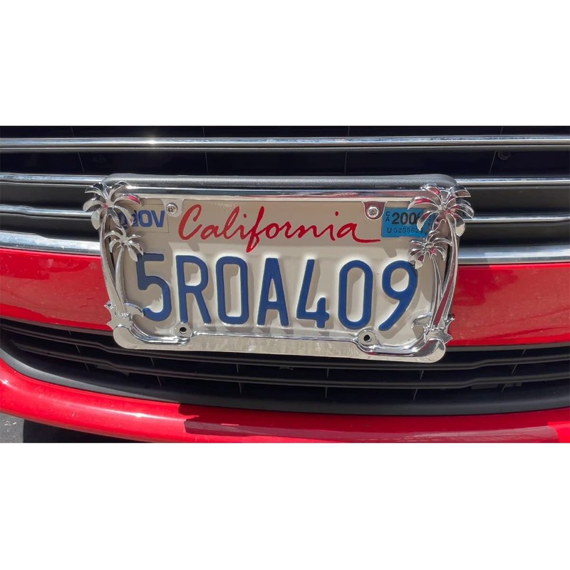 Cruiser Accessories 19003 Palm Tree License Plate Frame, Chrome