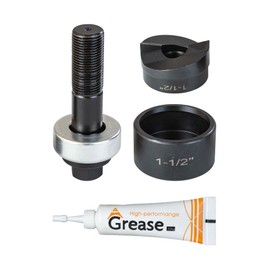 UTZIKO 1-1/2" Conduit Knockout Punch Unit with Manual Draw Stud - 1.95" Actual Hole Size, Versatile Usage and Precise Punching Capability