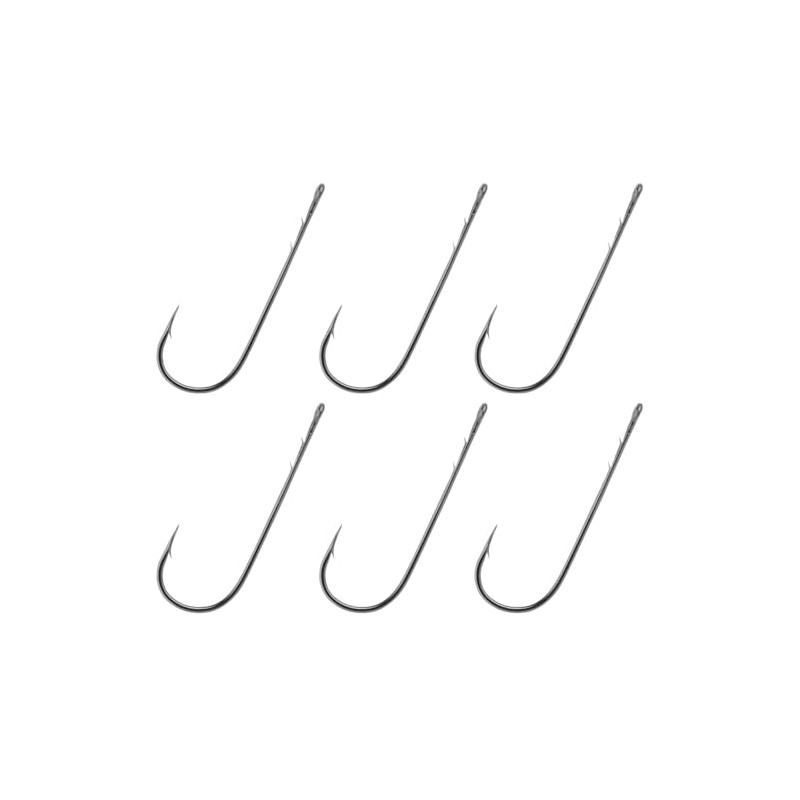 Owner Eye Worm Hooks - 6 Worm Hooks, Size: 2