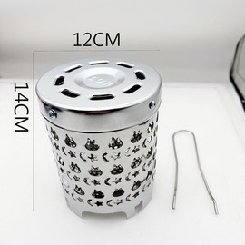 Solo Camping Heater Attachment, Mountaineering, Fishing, Touring, Stove, Cold Protection, Gas Burner, Outdoors, Disaster Prevention, Far Infrared (Silver Moon Star))