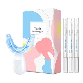 Professional LED Teeth Whitening Kit,16 LED Light for Sensitive Teeth - Professional Tooth Whitener   Achieving a Bright White Smile - Specification: pink