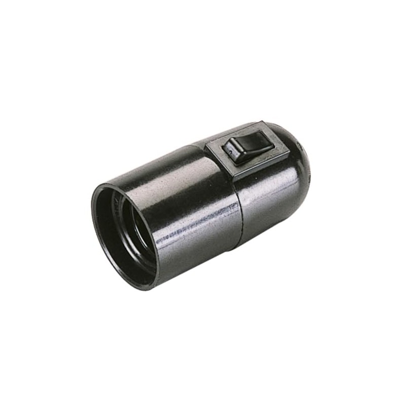 Poly Pool PP0495X E27 Lamp Holder with Switch, Black