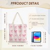 LUVADIAN Coquette Tote Bag, Pink Preppy Tote Bag, Trendy Pink