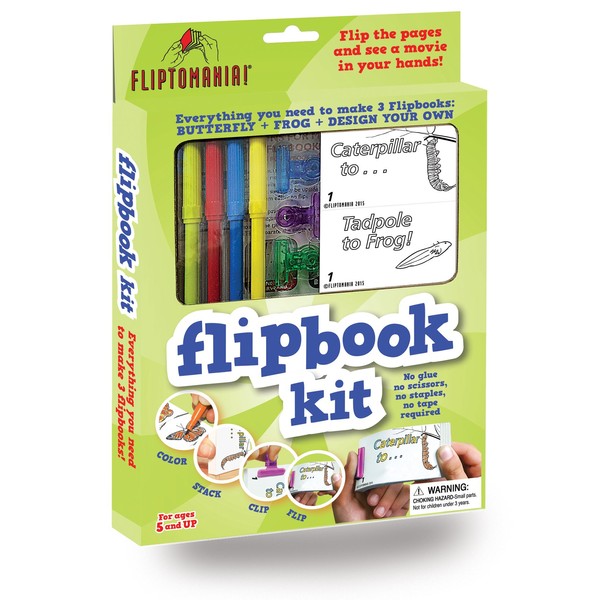 Fliptomania Flipbook Kit - Butterfly & Frog