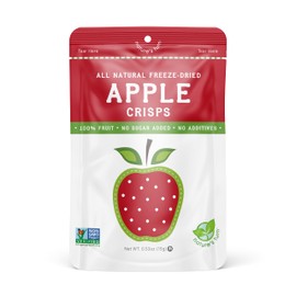 Nature’s Turn Freeze-Dried Apple Crisps – Healthy, Gluten-Free, Crispy & Delicious, Plant-Based Snack, Ideal for Cereal, Smoothies, School Lunches, & On-the-Go, Bags of 12 (0.53 oz Each)