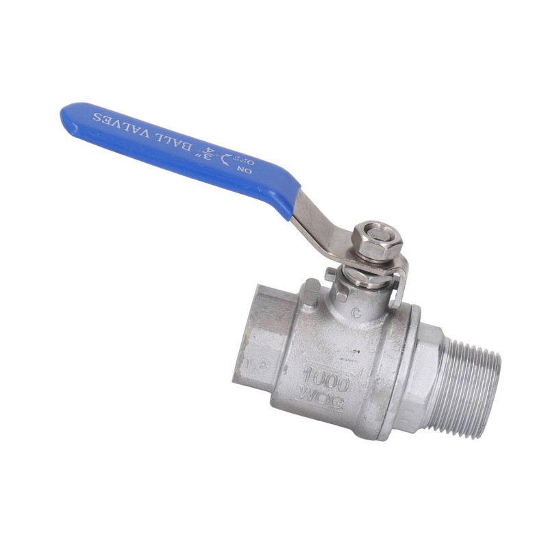 Ball Valve Female Male Thread 3/4in Stainless Steel Good Sealing