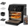COSORI 10 Qt Family Size Air Fryer Toaster Oven Combo - 14-in-1 Functions (1000+ APP Recipes), Black Oven with Dishwasher-Safe Accessories, Roast Tray, and Dehydrate Racks