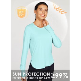 Willit Women's Sun Shirts UPF 50+ SPF Long Sleeve Hiking Lightweight Quick Dry UV Protection Outdoor Green XXL