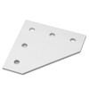 5PCS Flat Tie Plate Aluminum Alloy 5 Holes Compression Resistance