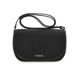 GUESS Damen Calebra Convertible Crossbody Flap Umhängetasche, Schwarz