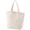 161003 Basic Standard Canvas Cotton Shoulder Tote Bag, Solid, Thick,