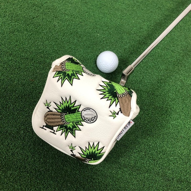 Stylish PU Leather Golf Head Protective Cap Cover with Magnetic