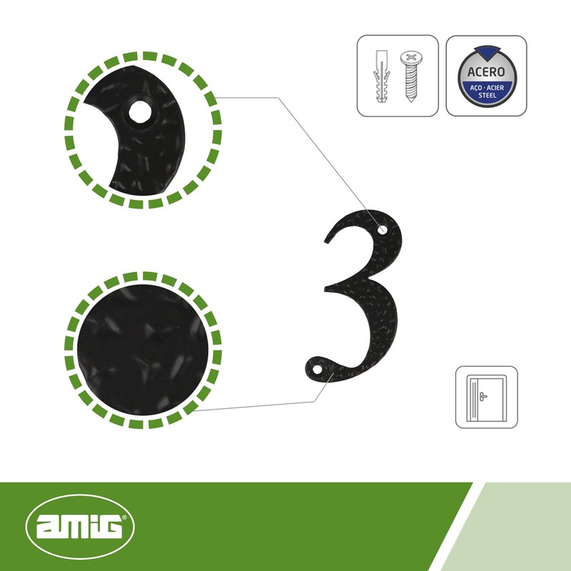 AMIG Numero 3 Inch 9860 Black 10 cm Display