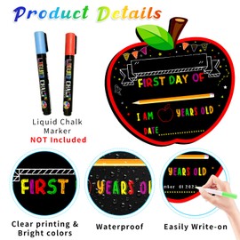 Fsaoor First & Last Day of School Chalkboard Sign - Double-Sided Back to School Board Sign for Kids Reusable 1st Day of Preschool Pre-K Kindergarten Gifts for Daughter Son Boys Girls