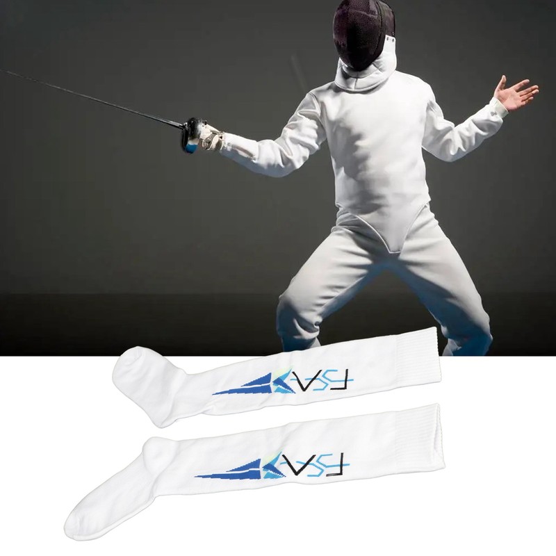 Fencing Socks Sweat Absorbing Breathable Stretchy Wearable Combed Cotton Unisex