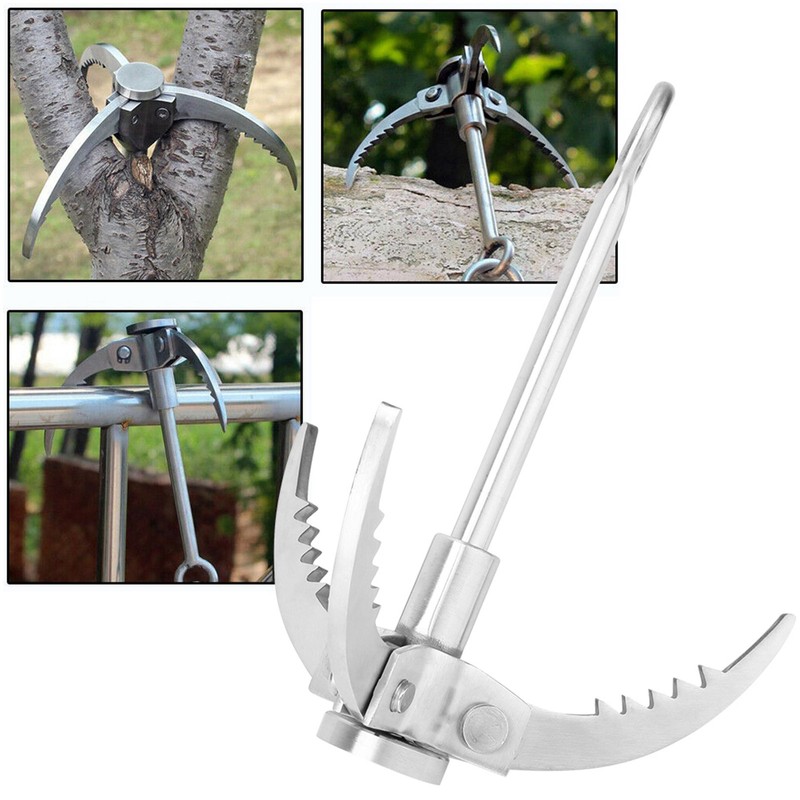 3 Claws Folding Hook Outdoor Survival Stainless Steel Rock Climbing