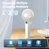 AJIJING Mini Portable Fan, 3 Speeds, Digital Display, USB Rechargeable