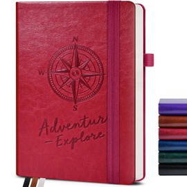 PAIBAS Vintage Leather Journal Notebook for Men & Women - 160 Pages Lined Paper, Green A5 Hardcover Notebook for Work, School, Travel Journaling, Daily Diary Small Notepad 5.8" x 8.5"