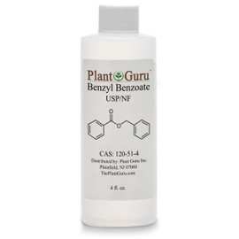 Benzyl Benzoate USP Grade Liquid 4 fl. oz. - Great for Fragrance/Aroma Compounds, Cosmetics, Hair & Scalp Products.