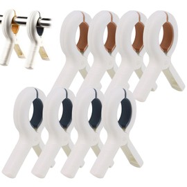 Beach Towel Clips – 8PCS Non-Slip Towel Clips for Sun Loungers, Strong Grip Towel Pegs for Sun Lounger, Large Clothes Pegs for Beach, Pool Chairs, Sunbeds, Laundry & Travel Essentials