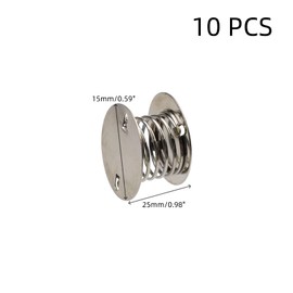 Oedema 0.59"×0.98" Metal Spring Base Mechanical Compression Springs with Base Springs for Crafts, Hand Making Accessories, Gifts, Pack of 10