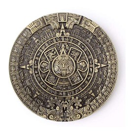 Patch Nation Aztec Calendar Emblem Cosplay Belt Buckle (Gold)
