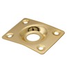 Musiclily Basic Rectangular Guitar Jack Plate for Electric Guitar/Bass, Gold