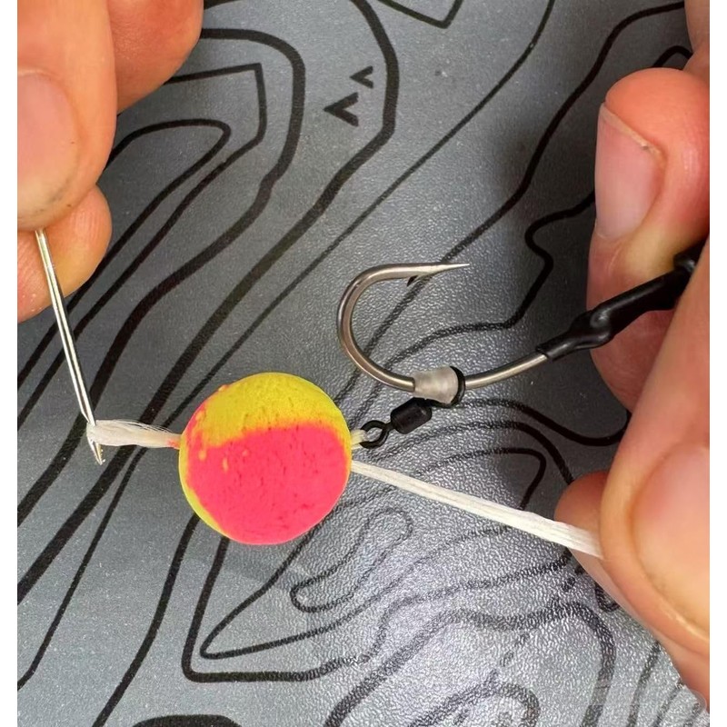 Haldorado Bait Floss, 50m, gewachste Angelschnur für Pop-up Baits und