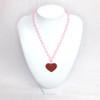 minacute Q1783 Plastic Chain Necklace Heart