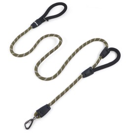 Wolfone 2.1 m Dark Green Dog Lead with Extra Padded Double Lead, Lockable Metal Carabiner, Reflective Lead, Pull Free High Performance Dog Lead for Medium Large Dogs