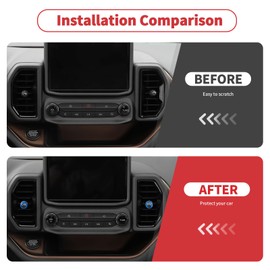 Linskip Aluminum Vent Knob Covers Compatible with Ford Bronco Sport 2021 2022 2023 2024, Dash Air Vent Knob Trim Kit for Ford Bronco Sport Interior Accessories(Blue)