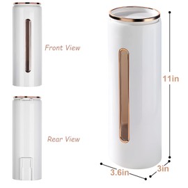 EOFJRUC Cup Dispenser, Wall Mounted Bathroom Cup Holder fits 3-5oz Plastic and Disposable Paper Cups, Pull Type Water Cooler Cup Holder for Home, Bathroom, Office, Hospital, Gym, White