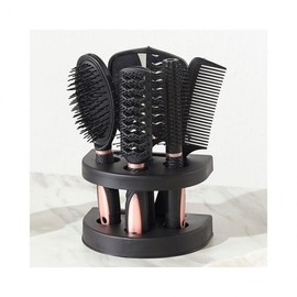 Lumina D Hair Comb & Brush Beauty Set (7 Pieces) for Volume & Drying 7-Piece Brush Set - Pink