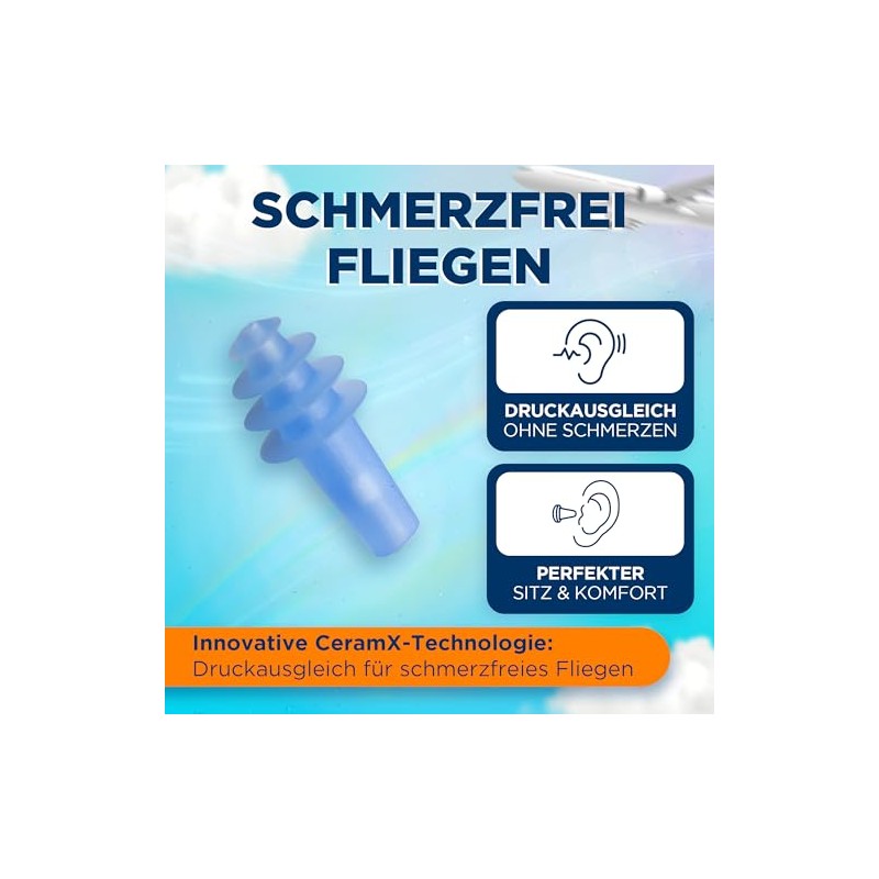 Earplanes Adults Ohtstöpsel Pack of 2