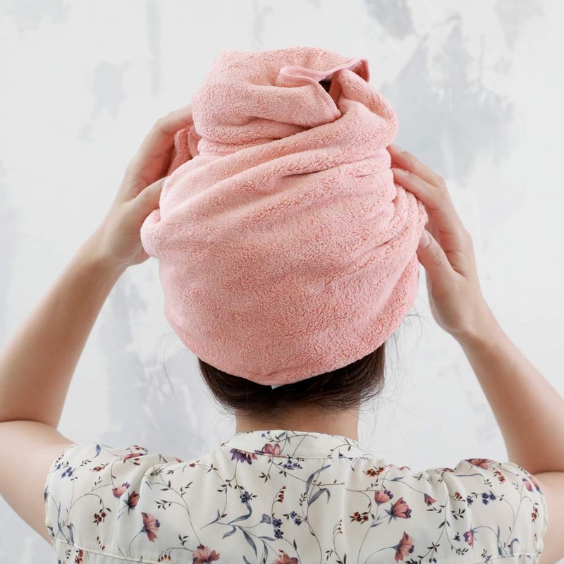 imaa Hair Drying Towel, Microfiber, Double Soft, Absorbent, Quick Drying,