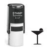 stampexpression - Martini Drink Self Inking Rubber Stamp - Black