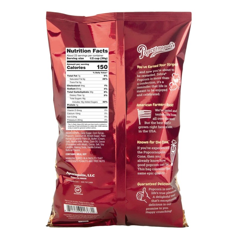 Popcornopolis 24 Ounce Gourmet Caramel Popcorn with Chocolate Gluten Free