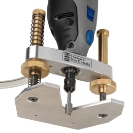 StewMac Precision Router Base – Stable Handheld Router Support for Freehand Routing, Inlay Work & Fret Slot Widening – Precision Depth Adjustment – Ideal for Luthiers & DIY Guitar Builders