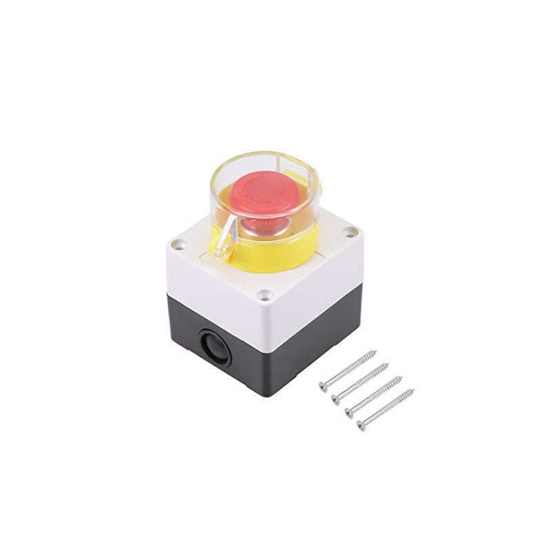 sourcing map Push Button Switch Station Latching NC NO Mushroom
