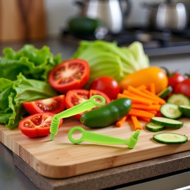 2Pcs Green Spiral Slicer Blade Hand Slicer Cutter Potato Cucumber Vegetables Spiral Knife Kitchen Tool Accessories, Manual Screw Peelers Kitchen Dining Tools