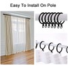 Pack of 24 Strong Metal Curtain Hooks Rings with Fixed