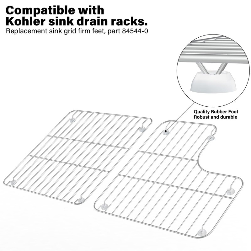 24P Sink Rack Feet for Kohler 84544-0 Kitchen Sink Rack,