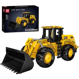 Mould King 17084 Wheel Loader Building Block Set, Engineering Vehicle Toy to Build, Bulldozer Model as, Collectible and Display (910 Pieces)