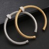 Dorriss Cable Cuff Bracelets, Twisted Wire Composite Bracelet Bangles, Stainless