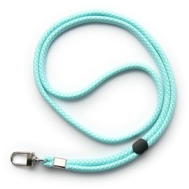 trage.band® Long Adjustable Lanyard Neck Strap with Carabiner Hook White/Blue