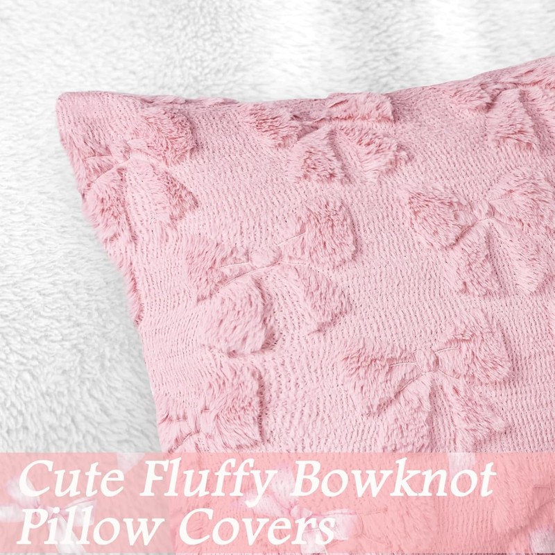 Pink Pillow Cases, Pillowcases, 2 PCS Pink Cushion Covers with