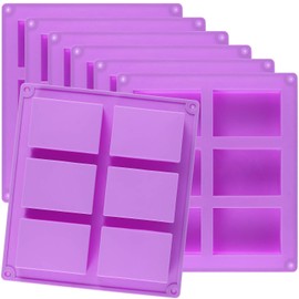 KINJOEK - Moldes de silicona para jabón (6 unidades, 36 cavidades)