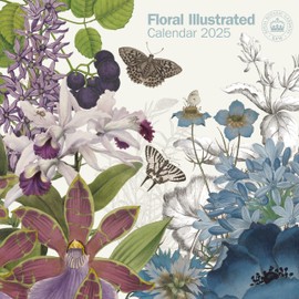 2025 Royal Botanic Gardens Kew, Floral Illustrated Wall calendarll: Plastic Free Packaging