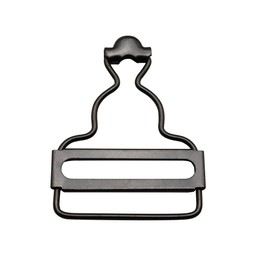 Amanaote 1.5" Inside Bottom Size Gun Black Dungaree Fastener Suspender Buckle with slider Pack of 10